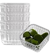 Orkim 4in 10oz Clear Glass Cereal Candy Snack Bowls Set, 4 Pieces Vintage Ice Cream Yogurt Servin...