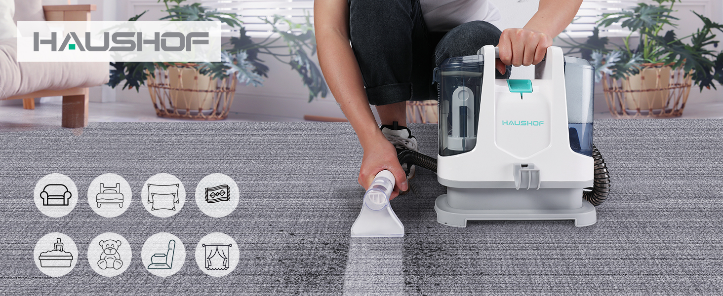 HAUSHOF Spot Carpet Cleaner Machine 400w Portable Carpet and