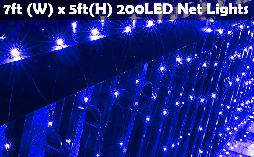 Joomer 7ft x 5ft 200 LED Christmas Net Lights, 8 Modes Timer