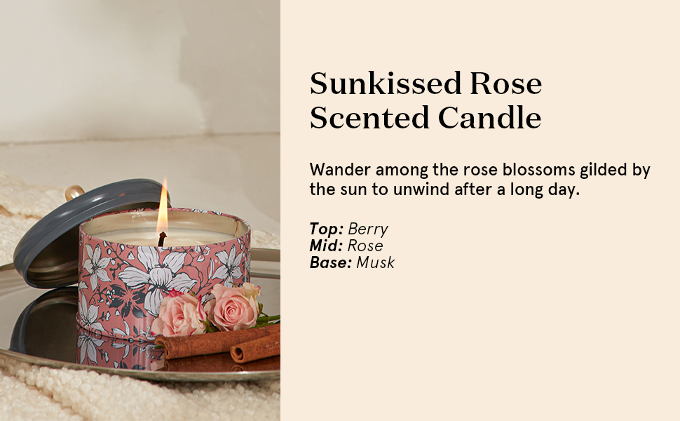 Sunkissed Rose Scented Candle