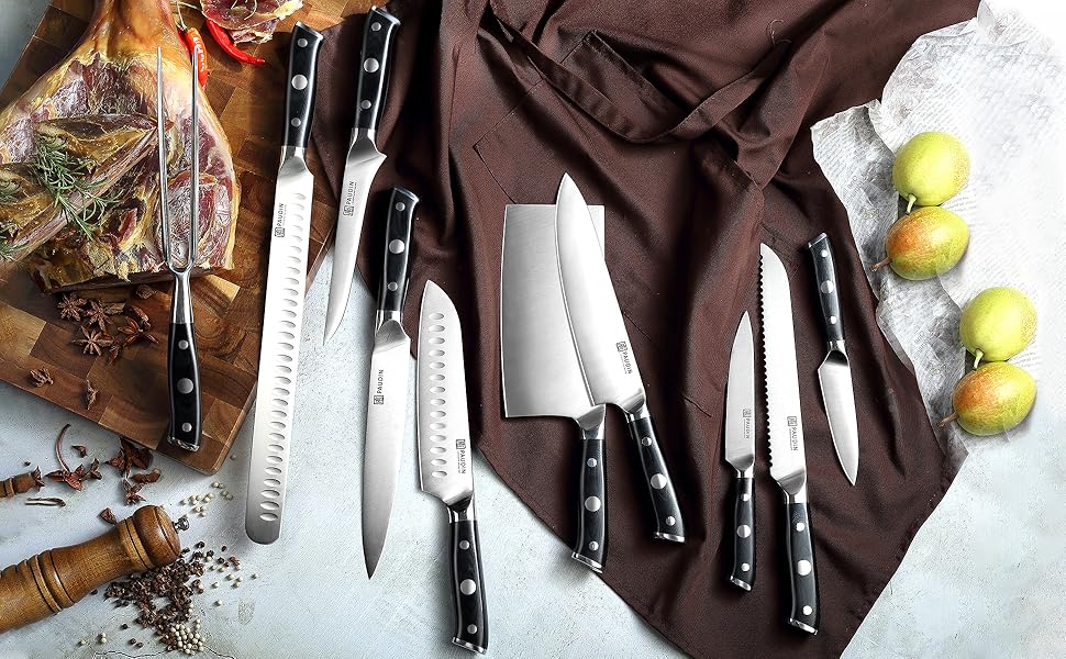 PAUDIN Carving Knife and Fork Set, Carving Knife Meat German High