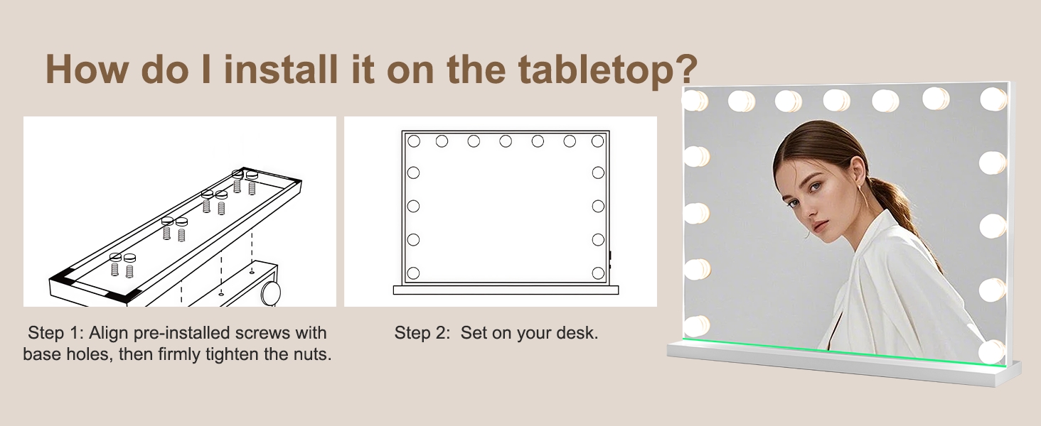Mirror on the desk