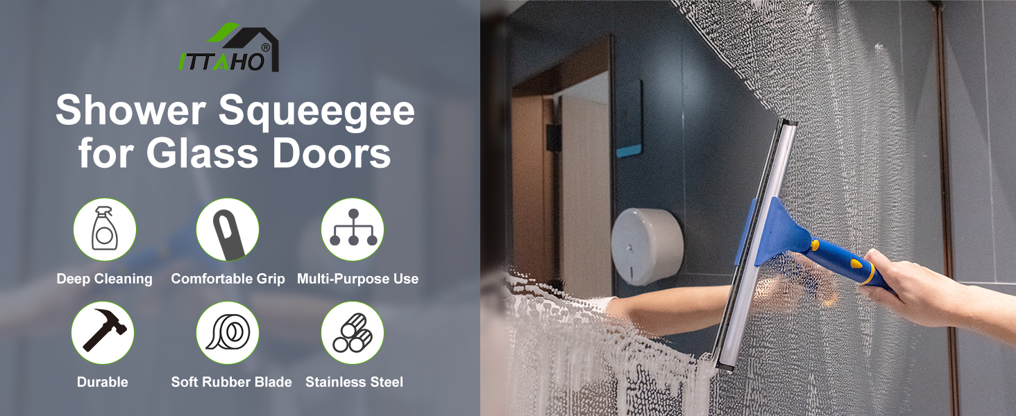 shower squeegee for glass doors