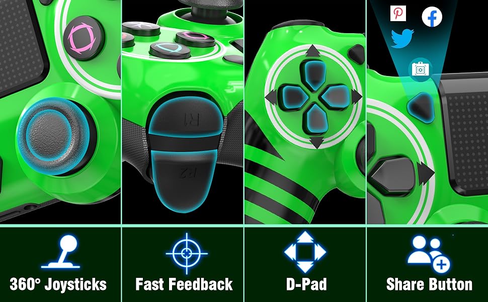 HOZKAII Replacement for Playstation 4 Controller, Wireless