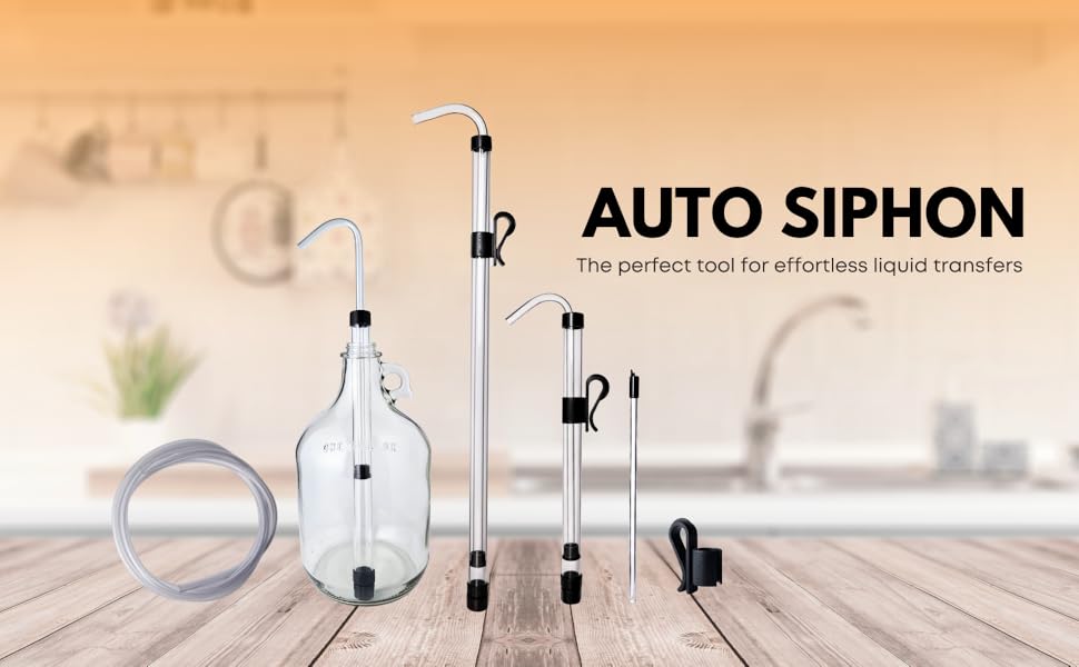 FastRack 3/8" Auto Siphon with Clamp 6' ft Hose