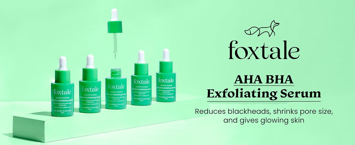 Foxtale Smooth Sailing AHA BHA Exfoliating Serum 