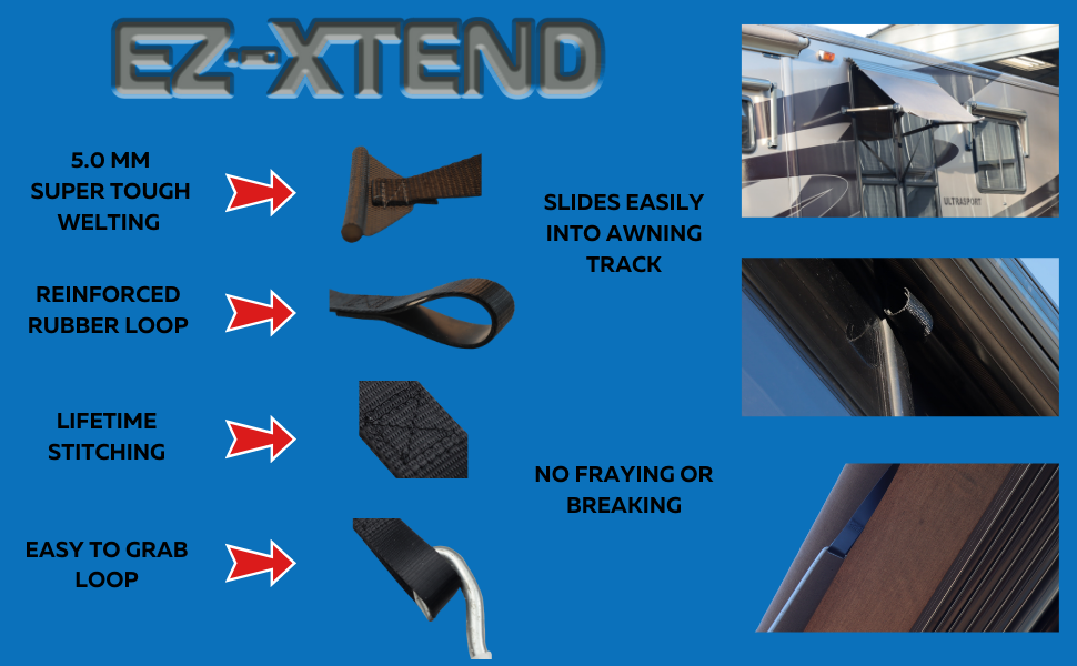 EZXtend RV Camper Window Awning Pull Strap. Replacement