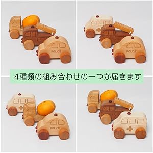 243新品・未使用　木のおもちゃ　手作り木製自動車 トラック　木製玩具　乗用玩具 木製ミニカー（押車）トラック｜旭川美景園｜木のおもちゃ