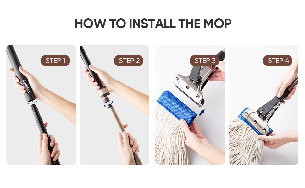 Heavy Duty Commercial Cotton Mop Installation