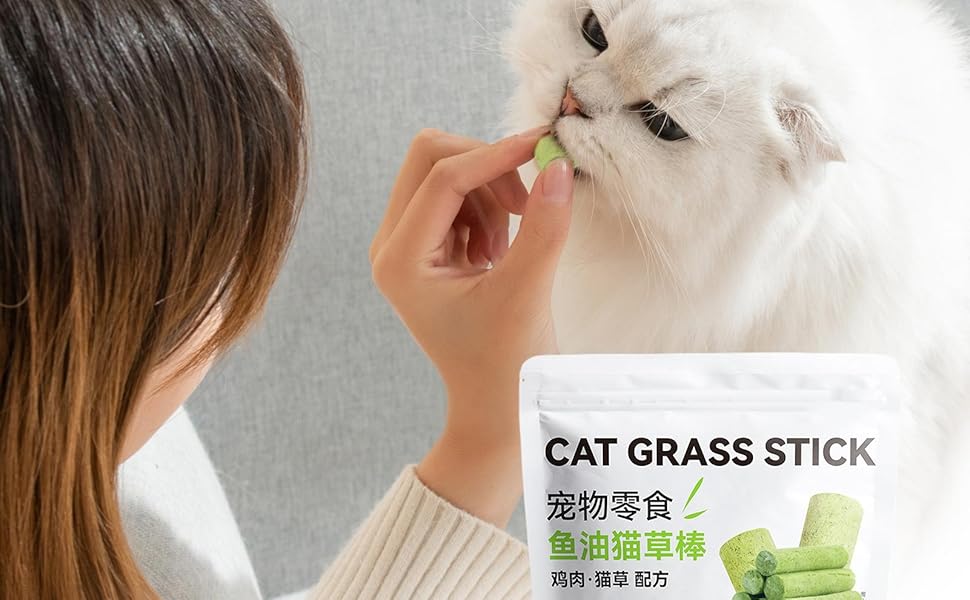 Pet Cat Grass Chewing Toy Chew Stick Indoor - Cat Treat Snack Stick | Cat Grass Sticks Snacks | Pet Supplies for Indoor and Outdoor Cat Kitten | Organic Cat Grass for Indoor Cats Best Cat Grass 13 Best Cat Grass Sticks