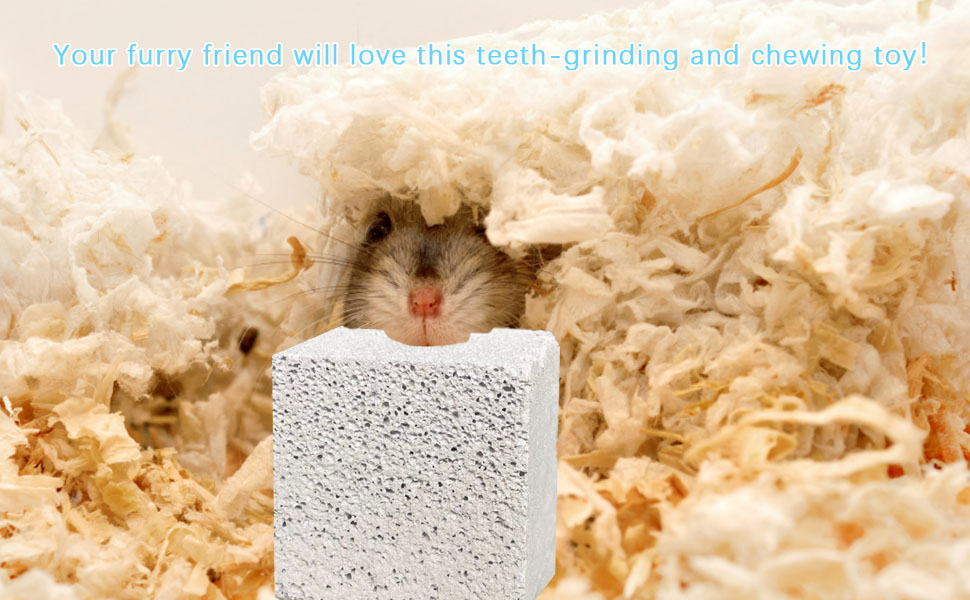 kathson 15 Pcs Hamster Lava Blocks,Rabbit Chews Toys