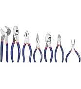 7-Piece WORKPRO Pliers Set with Groove Joint, Long Nose, Slip Joint, Linesman, and Diagonal Plier...