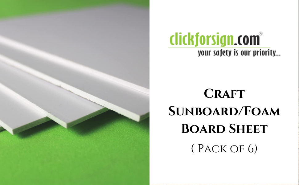 clickforsign Craft Sunboard/Foam Board Sheet (Used for Craft, DIY