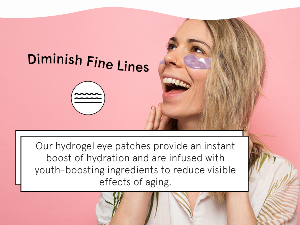 Smoothing and hydrating gel under eye patches for wrinkles help reduce visible signs of aging