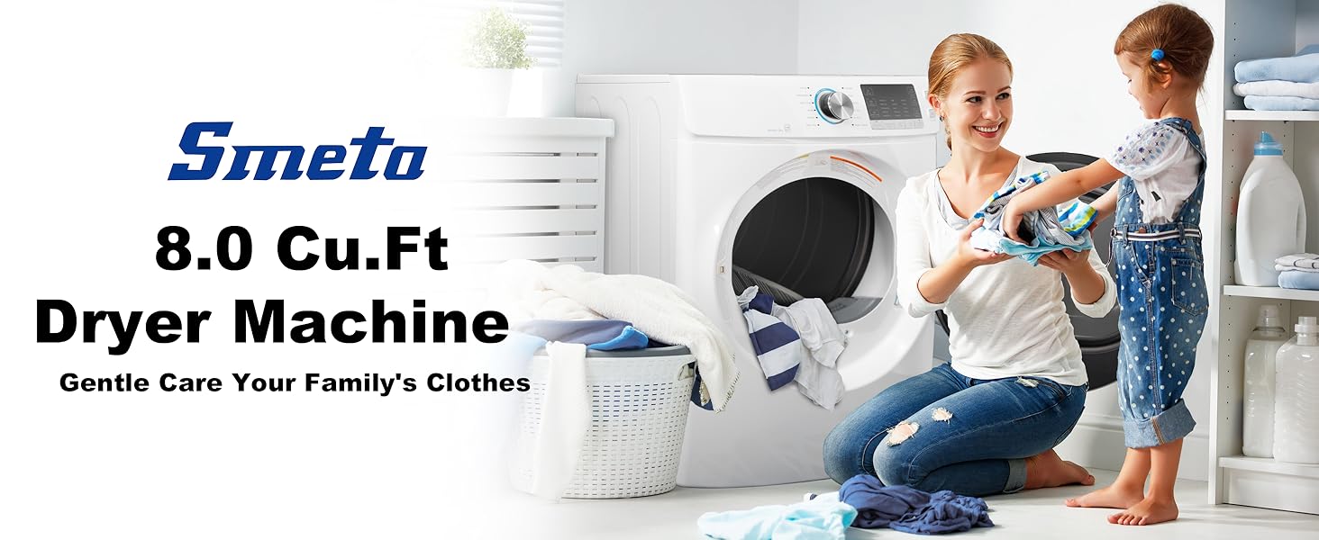 SMETA Gas Dryer Machine, 8.0 Cu.Ft Propane Full Size 27