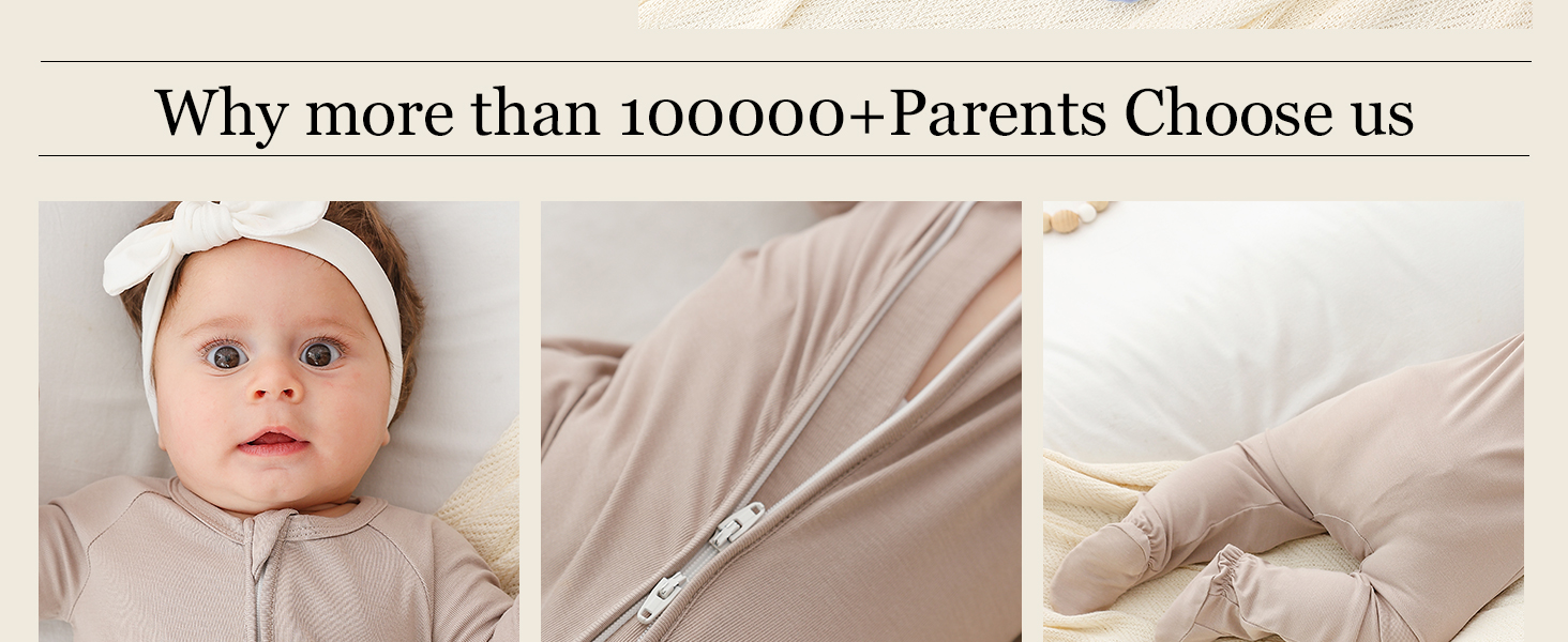 baby boy footie pajamas 0-3 months infant newborn viscose from Bamboo Sleeper Zipper footie romper