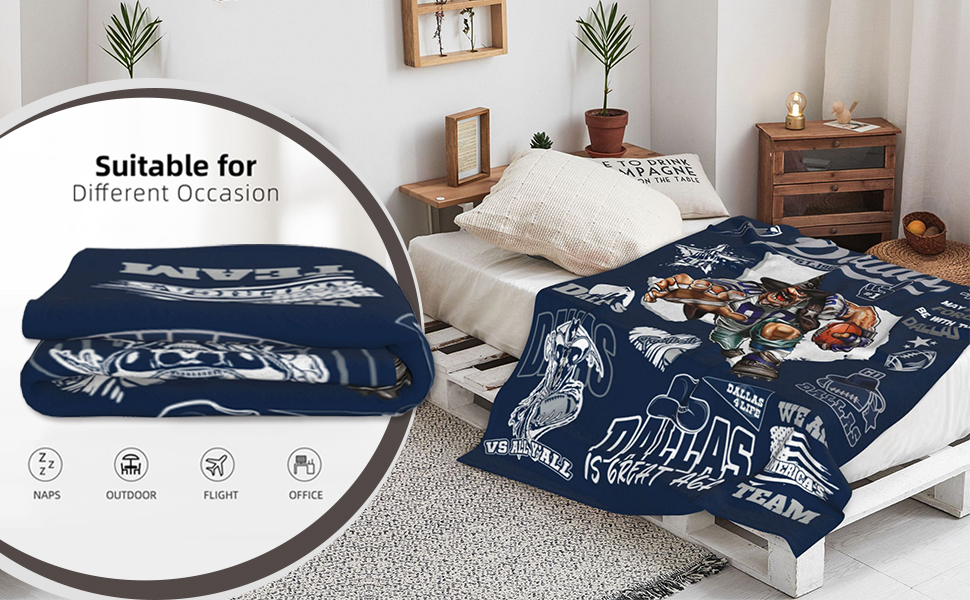 Football City Classic Throw Blanket, Football Team Fan