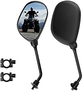 Kemimoto ATV Accessories Rear View Mirror 360 Degrees Ball-Type Rearview Mirror with 7/8