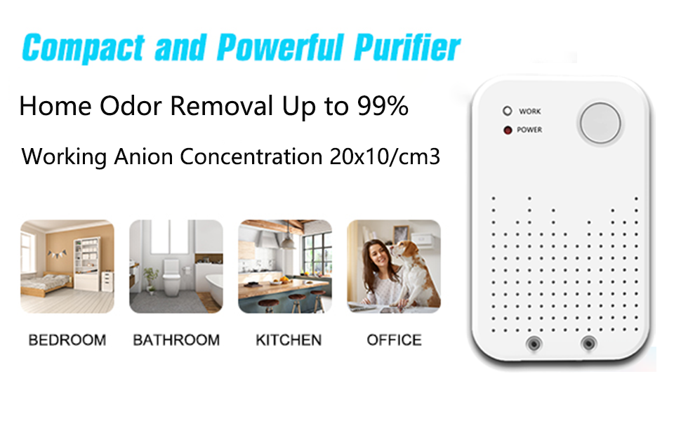 Plug in Air Purifier, AVALEDAY Mini ozone generator Air