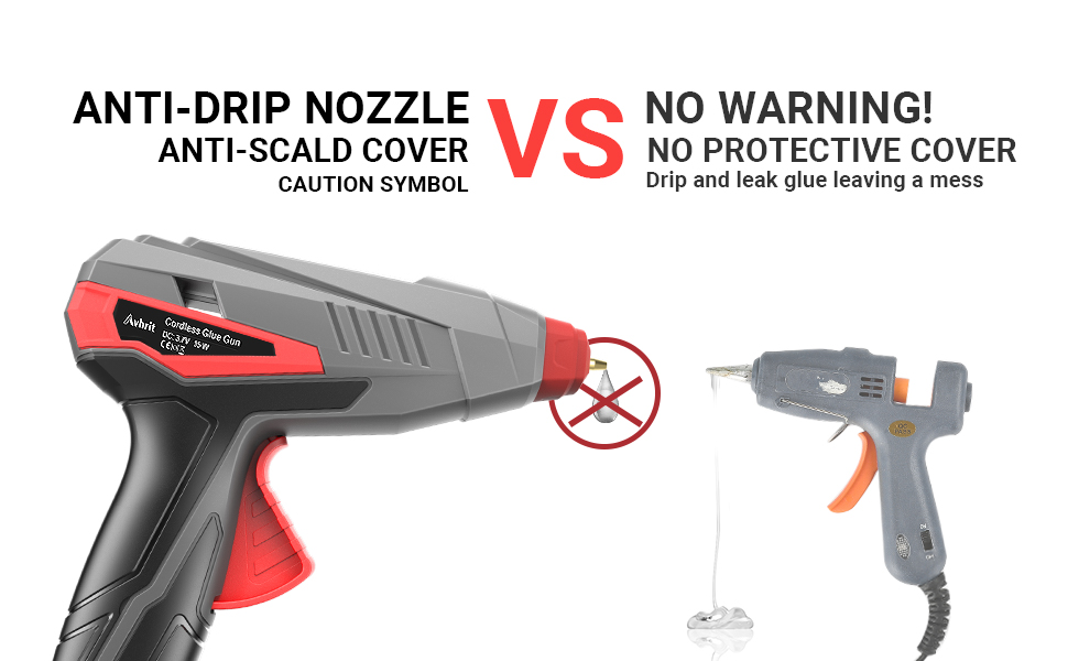 Avhrit Cordless Hot Glue Gun, Fast Preheating Glue Gun Kit