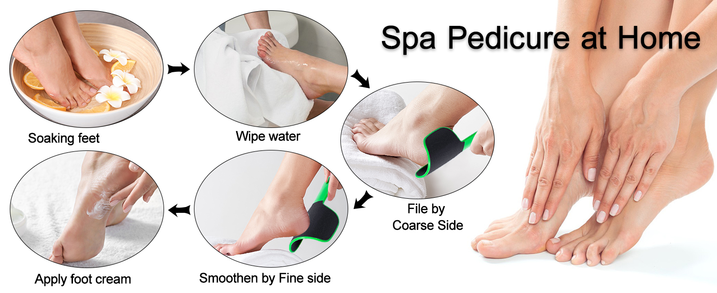 2 Packs Curved Double Sided Foot File Callus Remover for Feet