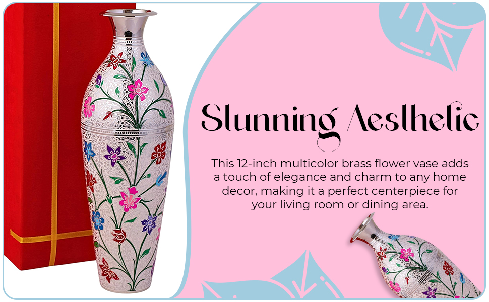 SPN-JGSP Handicraft Brass Flower Vase for Home Decor