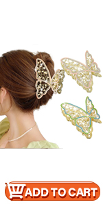 butterfly hair clips