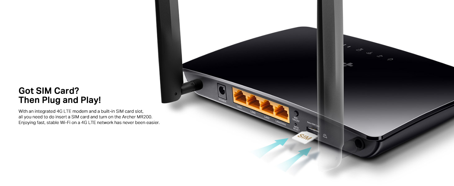 Archer MR200 AC750 Wireless Dual Band 4G LTE Router