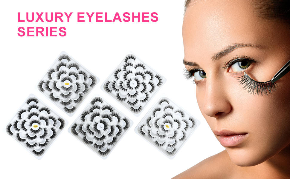 False Eyelashes Natural Look Synthetic Fibers Long Big