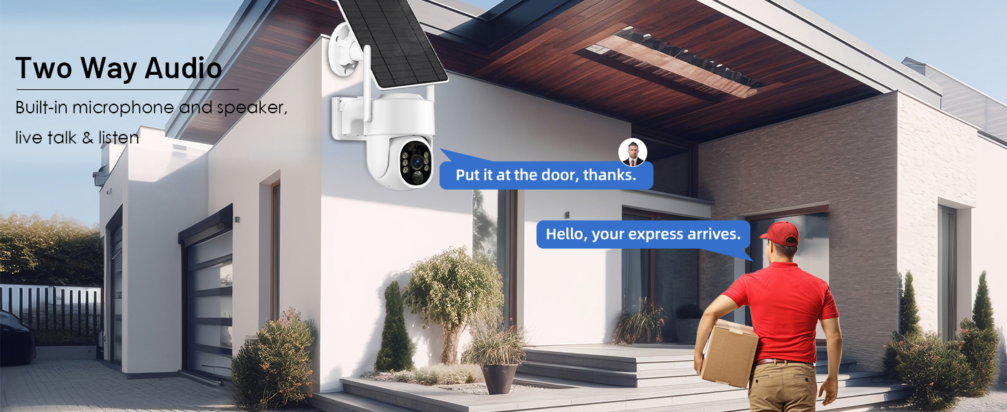 wireless cameras for home security with two way audio