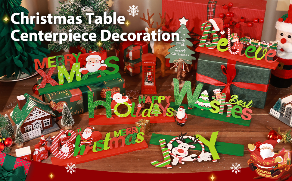 6 Pcs Christmas Table Decorations
