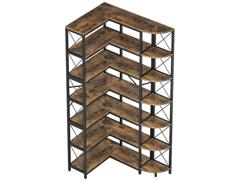 Amazon.com: Condemo 7-Shelf Reversible Corner Bookshelf