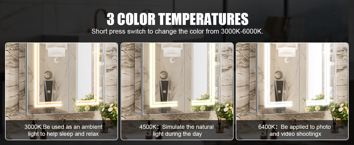 medicine cabinet with lights