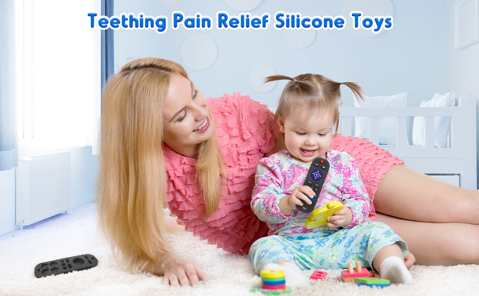 Remote Control Shape Teething Toys for Babies 6-12 Months