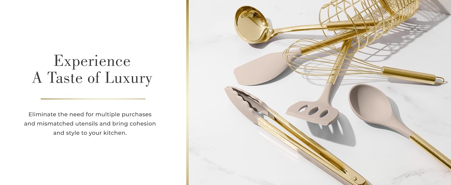 Beige Gold Utensils