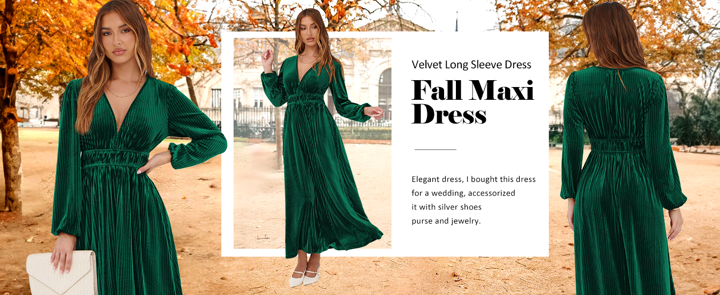 velvet long sleeve dress