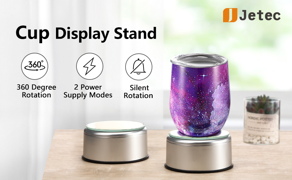 Jetec Cup Display Spinner Stand Turner Rotating Crystal