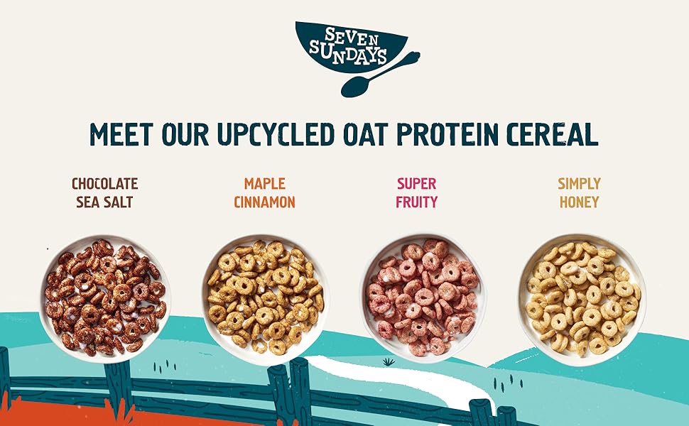 Seven Sundays Upcycled Oat Protein Cereal Variety 4Pack