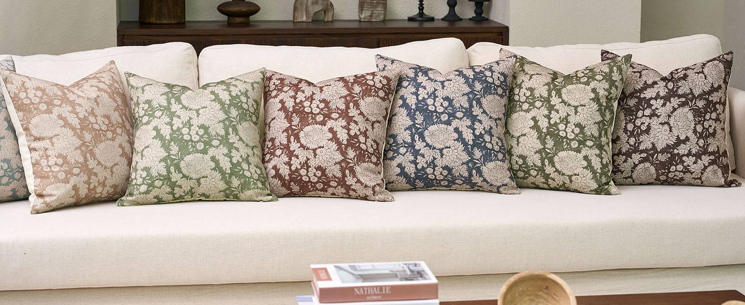 floral pillow covers