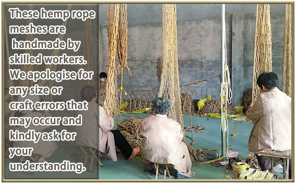 Amazon.com: AQICHEYO Natural Jute Rope Net - Heavy Duty and Versatile ...