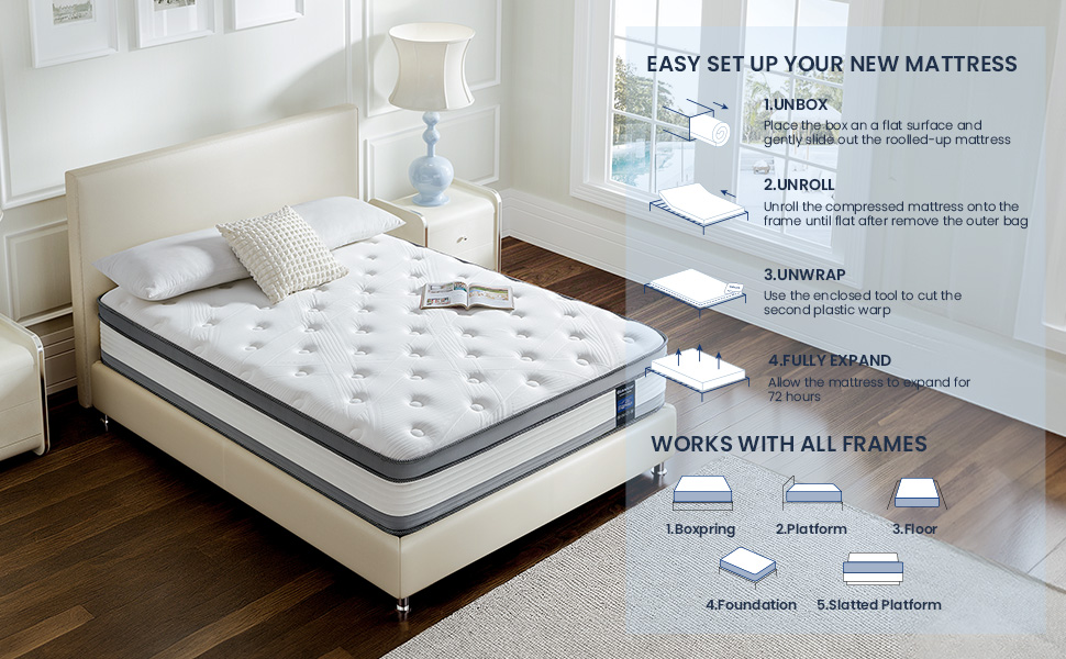 Hybrid mattress 12inch 