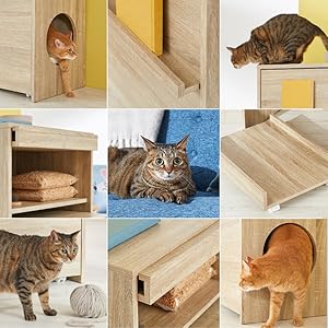 Amazon.co.jp: LOWYA ロウヤ 猫 家具 トイレ 猫用トイレ ペット