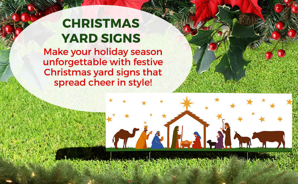 Nativity scene banner