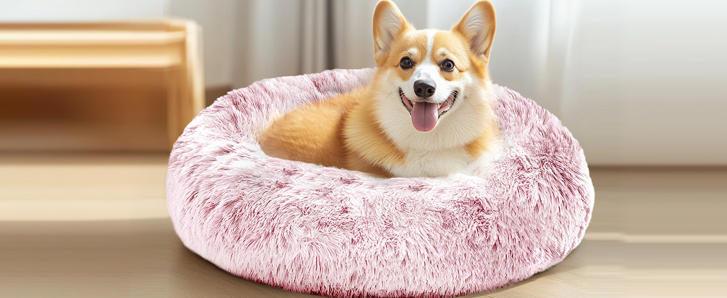 JOLLYVOGUE Dog Bed Cat Bed, AntiAnxiety Small Dog Bed