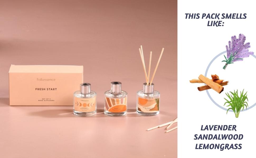 Folkulture Reed Diffusers for Home, Scent Diffusers for