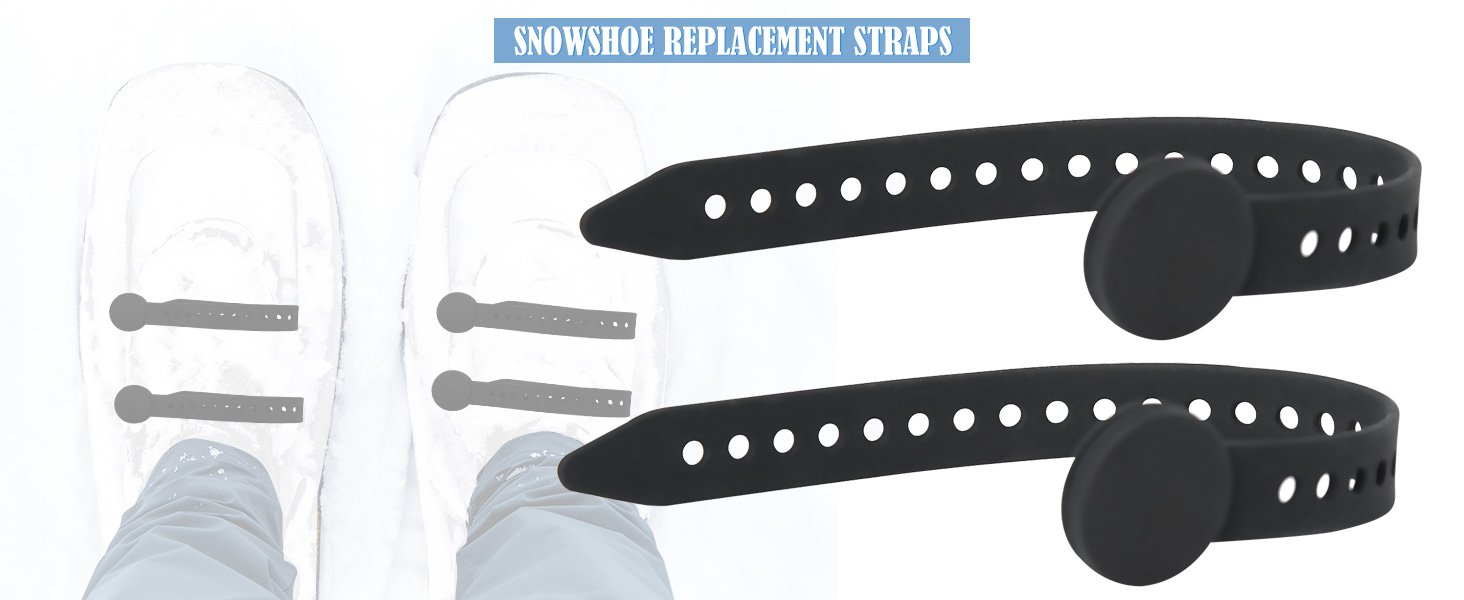 XMJY 1 Pc Snowshoe Strap 12" Black Snowshoe Straps