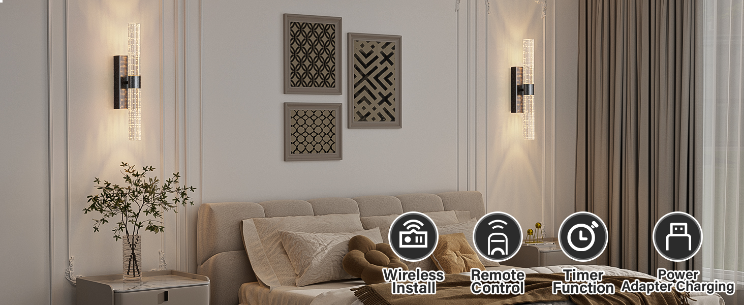 Battery Operated Gold Wall Sconce