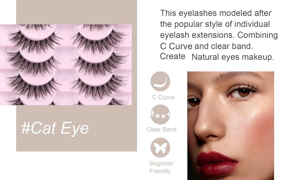 clear band lashes