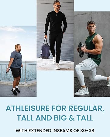 people wearing joggers for men big and tall