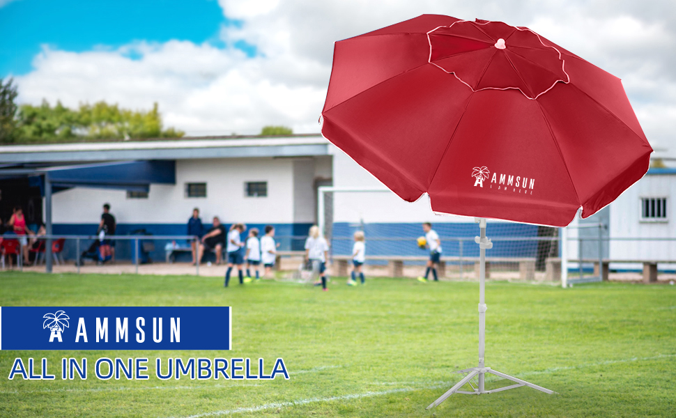 AMMSUN Shade Umbrella, Premium Portable Umbrella with